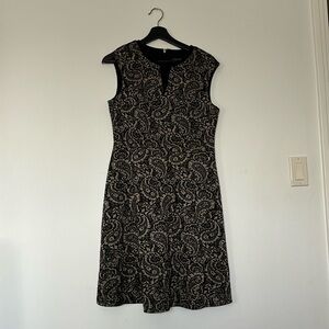 Tommy Hilfiger Metalic Gold Paisley Dress